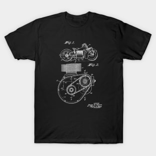 Motorcycle Shaft Drive Vintage Patent Drawing T-Shirt